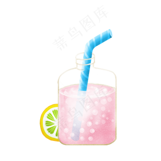 新鲜的饮料和柠檬免抠图