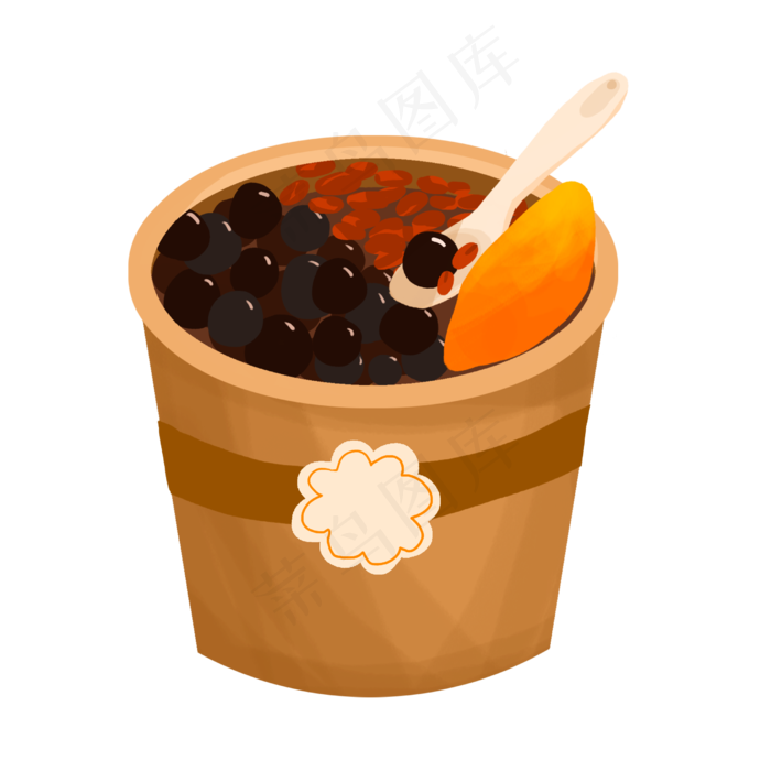 手绘水果美食插画