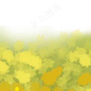 黄色花朵装饰元素