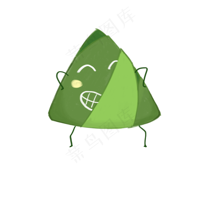 手绘端午节拟人粽子装饰元素