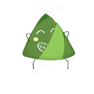 手绘端午节拟人粽子装饰元素