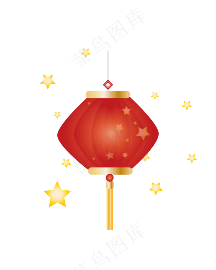 矢量手绘卡通中国灯笼,免抠元素(4167*5208px 300 dpi )ai矢量模版下载
