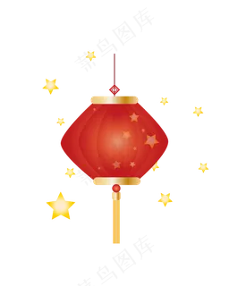 矢量手绘卡通中国灯笼,免抠元素
