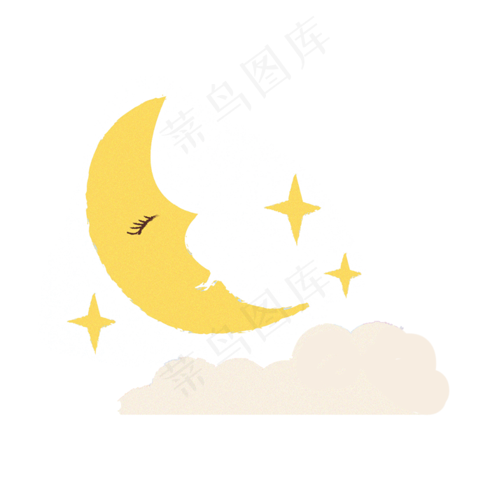 儿童节月亮星星素材