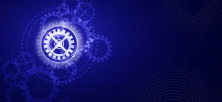 蓝色机械科技齿轮平面素材