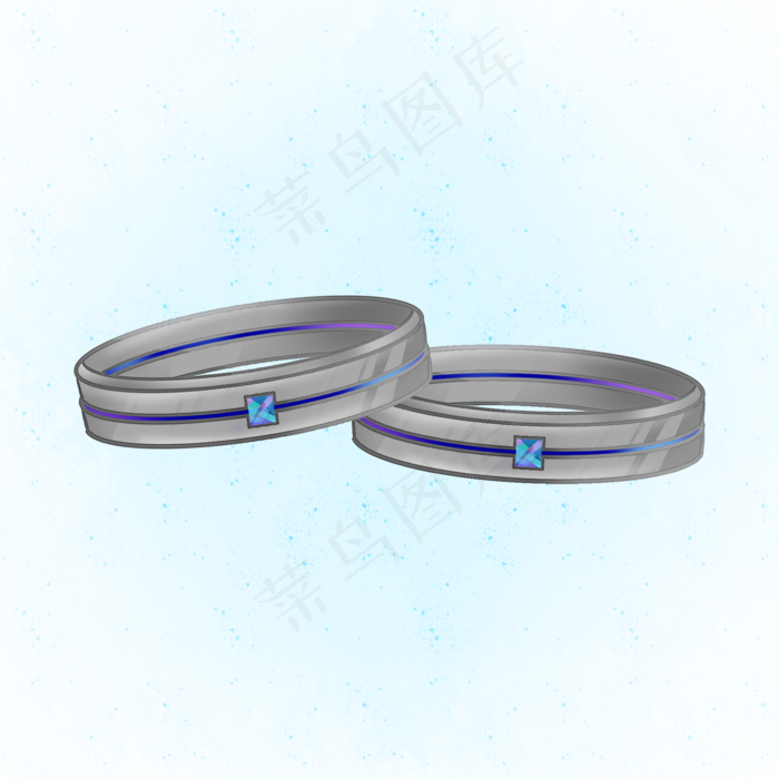 白金对戒情侣情人节PNG素材