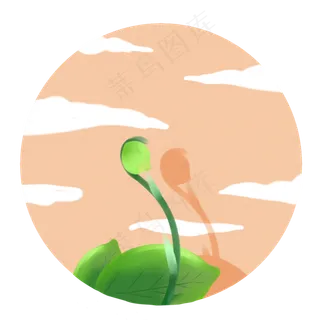 生机勃勃春日里冒尖的嫩芽