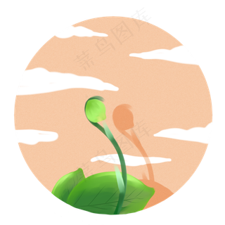 生机勃勃春日里冒尖的嫩芽