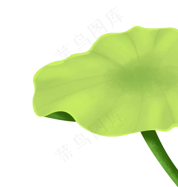 手绘卡通大片荷叶免扣元素(624X654(DPI:72))psd模版下载
