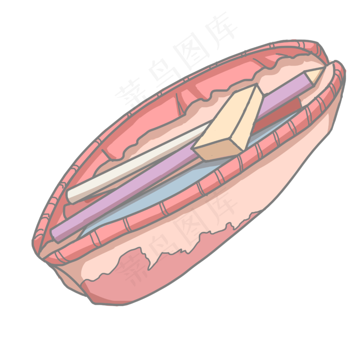 高考笔袋装饰插画