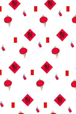福字灯笼底纹,免抠元素