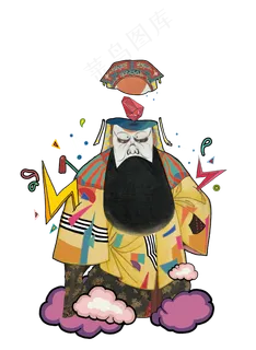 京剧国潮王朝马汉门神名角戏曲中,免抠元素