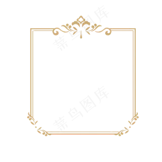 欧式复古纹理双层边框,免抠元素