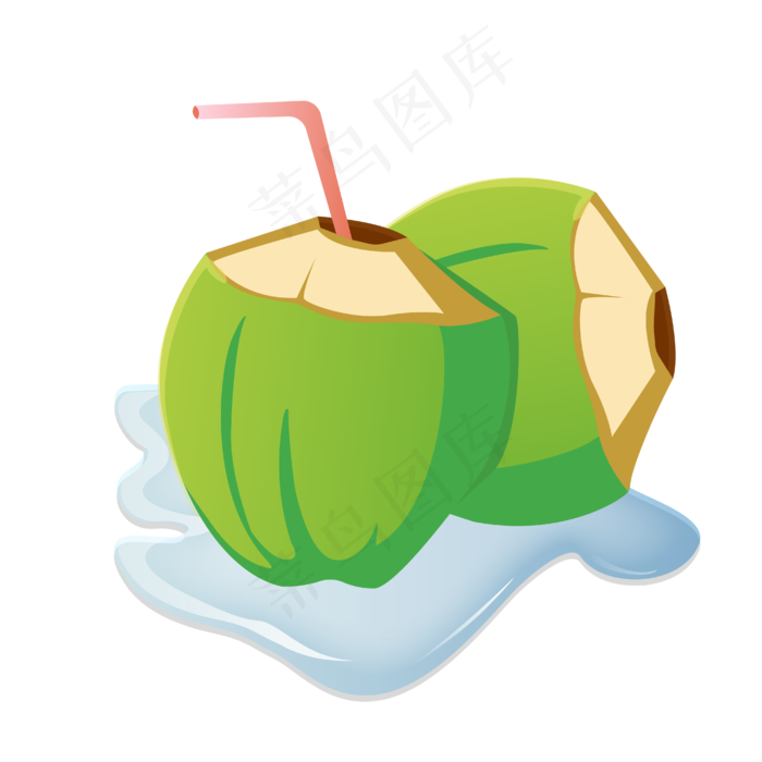 绿色椰子饮料