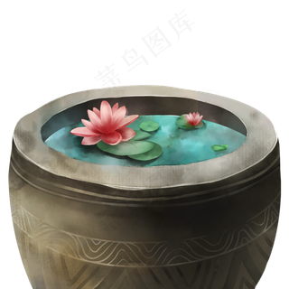 中国风圆形水缸