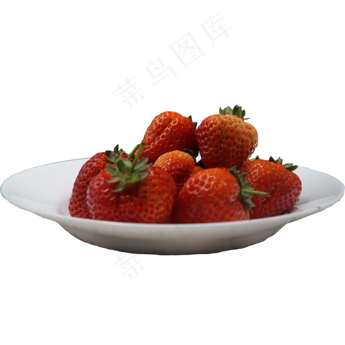一盘红色的诱人草莓(2000X2000(DPI:300))psd模版下载