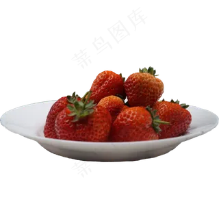 一盘红色的诱人草莓