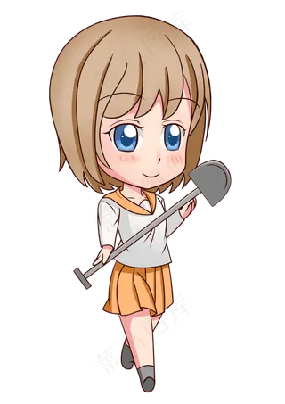 植树节女孩与铁铲