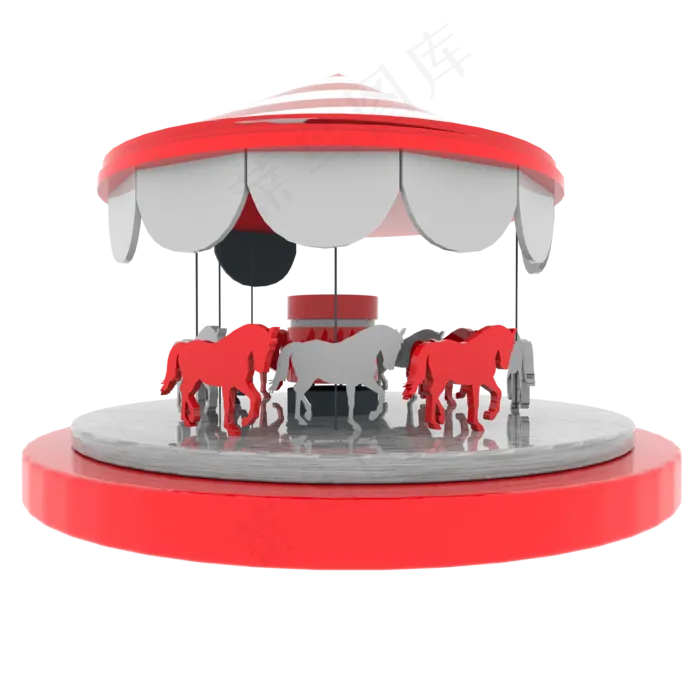 旋转木马,免抠元素(2000X2000(DPI:300))psd模版下载