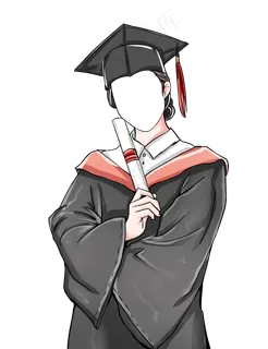 穿学士服的毕业照