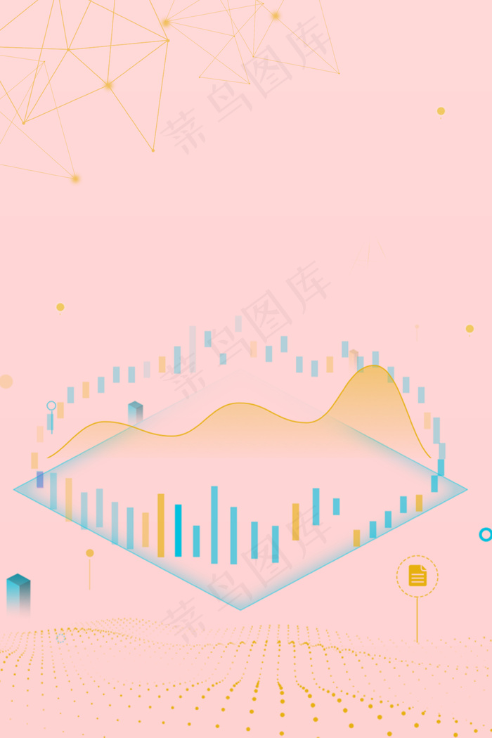 科技商业树状图海报背景