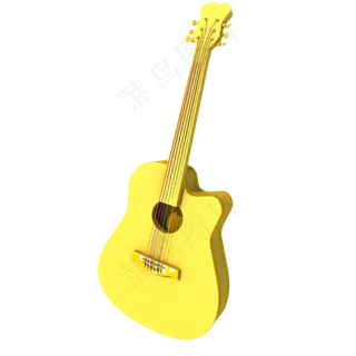 C4D吉他3d效果,免抠元素