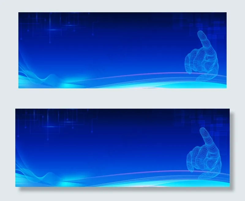 科技手智能蓝色banner