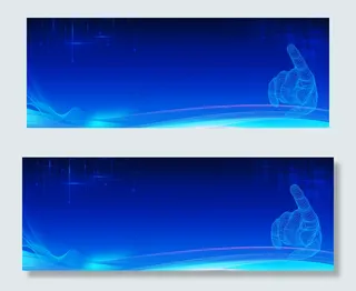科技手智能蓝色banner