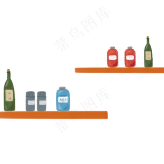 手绘小清新挂柜下载,免抠元素