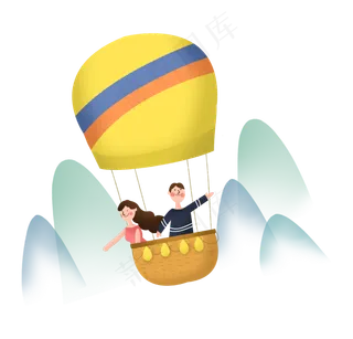 热气球旅行情侣旅游游玩