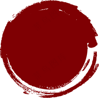 矢量红色圆形印章边框