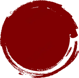 矢量红色圆形印章边框