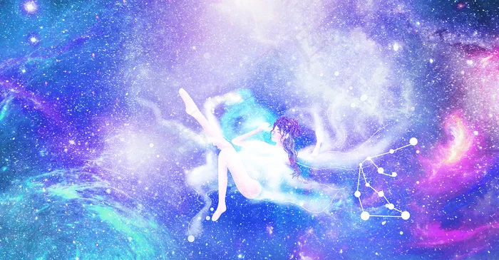 唯美梦想光芒夜空星座(1920*1000px 	      )psd模版下载