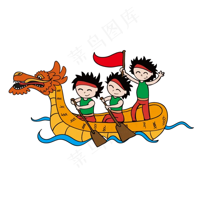 端午节赛龙舟卡通手绘下载(3545X5315(DPI:300))ai矢量模版下载