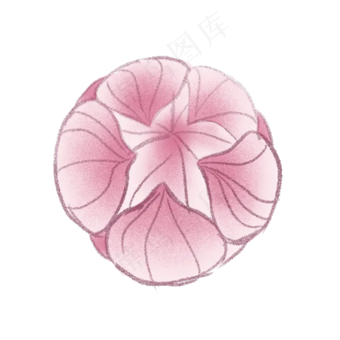 卡通莲花PNG下载(2000X2000(DPI:300))psd模版下载