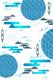 日本风国潮底纹