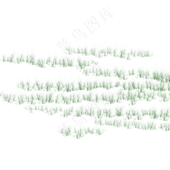 手绘小清新绿色草地下载,免抠元素(2000X2000(DPI:300))psd模版下载