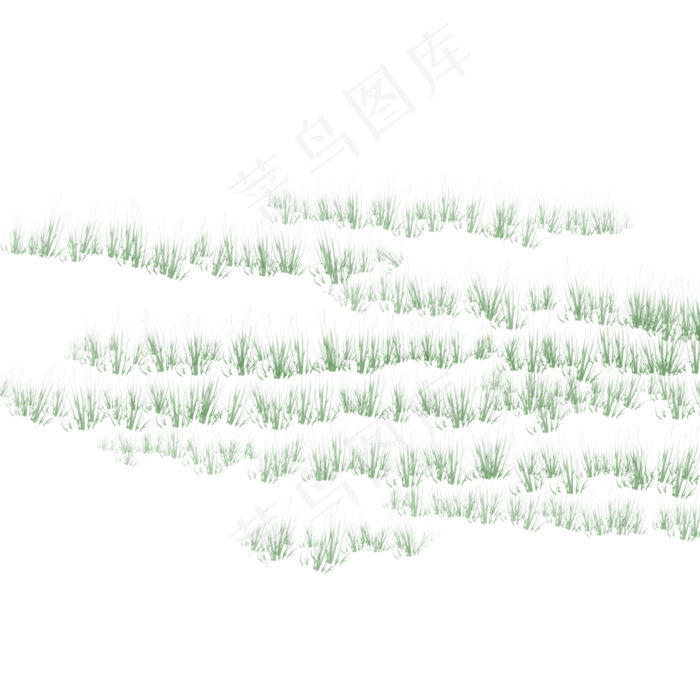 手绘小清新绿色草地下载,免抠元素(2000X2000(DPI:300))psd模版下载