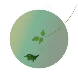 端午节艾草装饰图