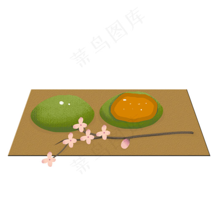 清明节青团png素材(2000X2000(DPI:300))psd模版下载