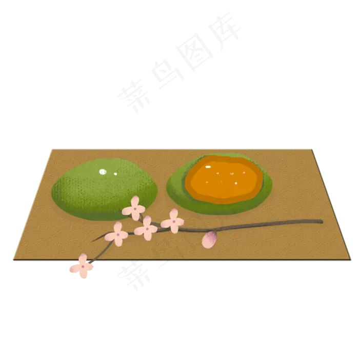 清明节青团png素材(2000X2000(DPI:300))psd模版下载