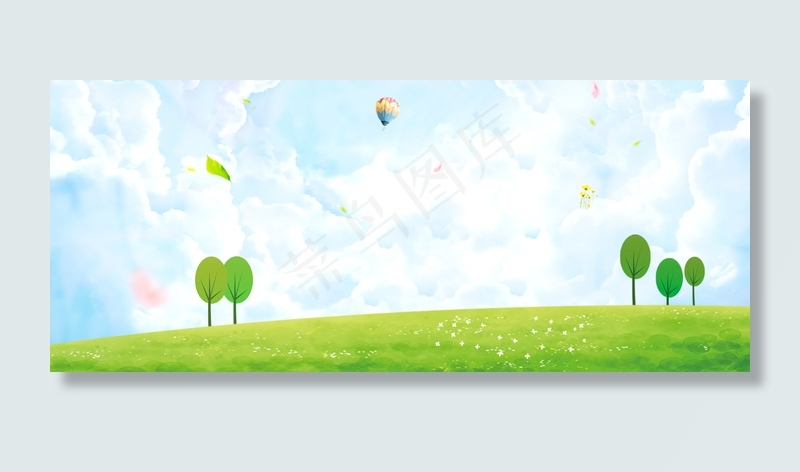 父亲节卡通童趣手绘banner(1920*800px 	       )psd模版下载