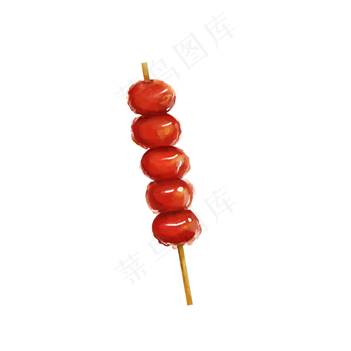 水彩手绘冰糖葫芦