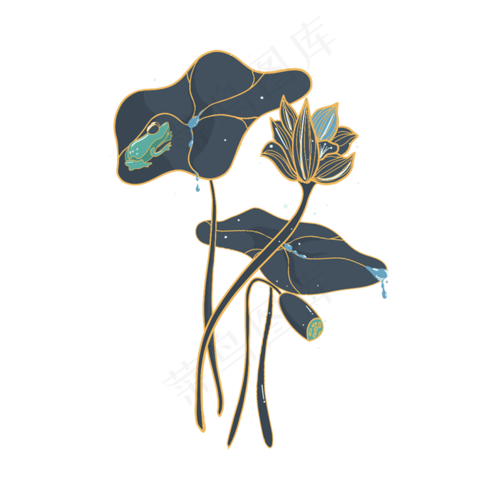 小暑大暑清凉莲花荷叶