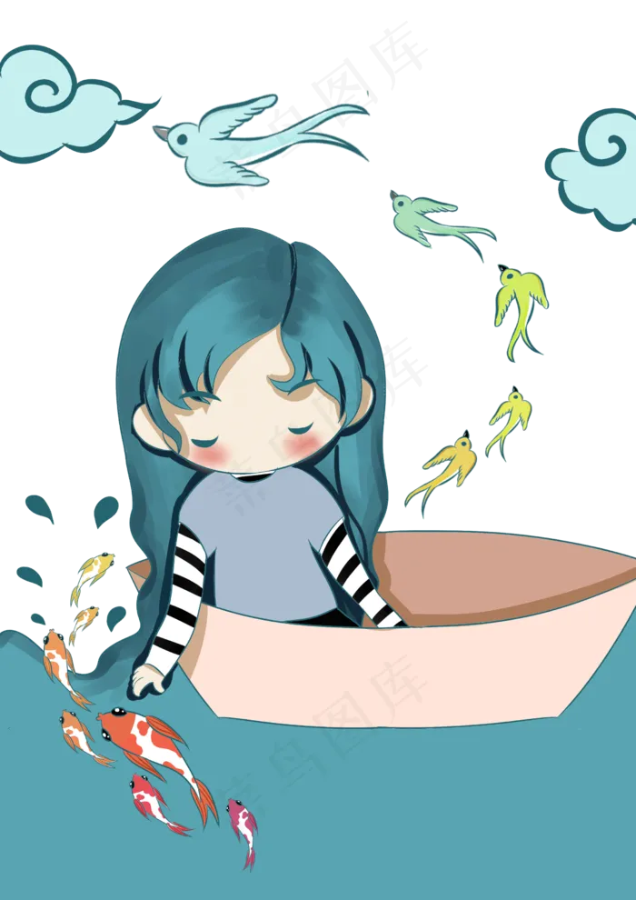二十四节气卡通人物png免抠素(2480X3507(DPI:300))psd模版下载