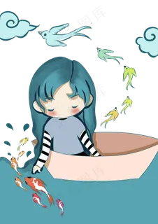 二十四节气卡通人物png免抠素