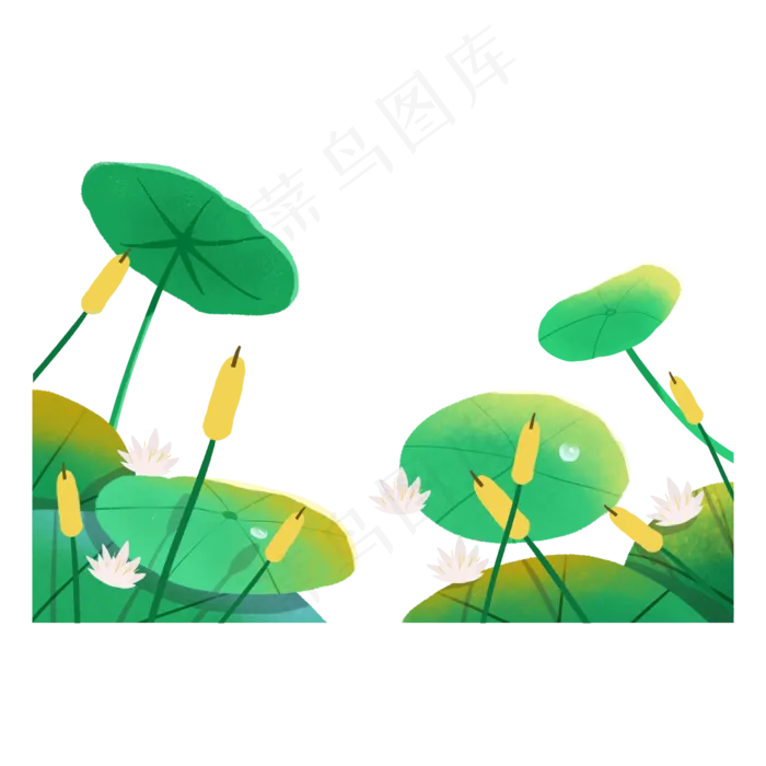 绿色的荷叶(2000X2000(DPI:300))psd模版下载