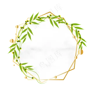 INS风格清新简约欧式金色水彩