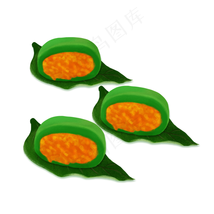 清明节青团png素材(2000X2000(DPI:300))psd模版下载