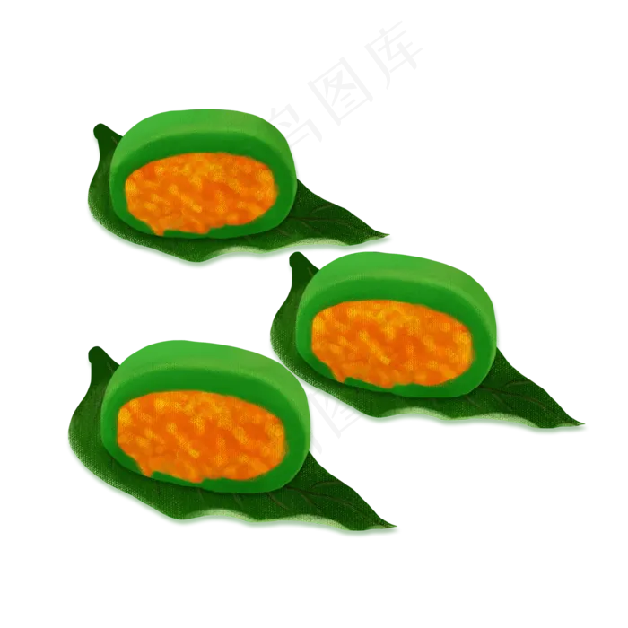 清明节青团png素材(2000X2000(DPI:300))psd模版下载